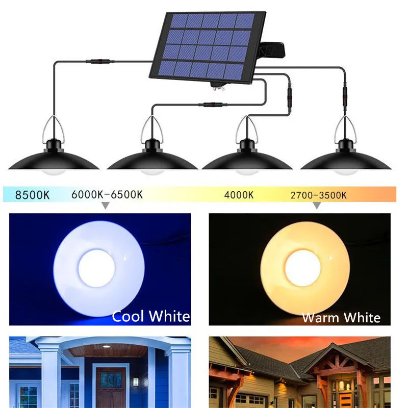 lampe solaire extérieure moderne étanche noir contrôleur télécommande fixations