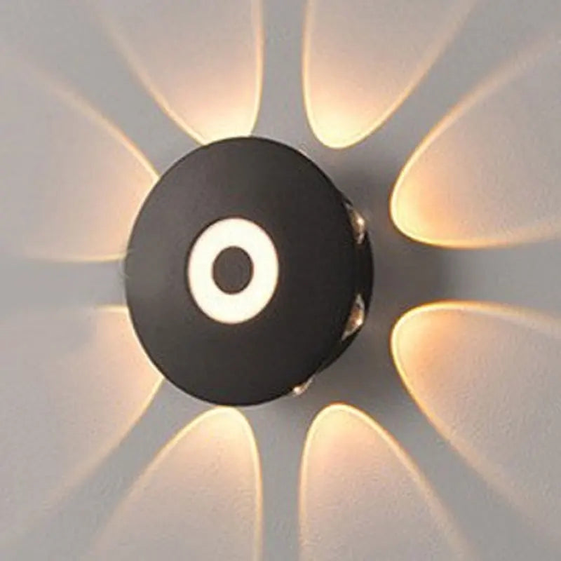 applique murale led moderne noire blanche fixée mur rond chambre salon entree étude salle
