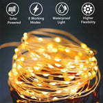 guirlande lumineuse solaire multicolore blanc noël jardin moderne 12v 200led 22m