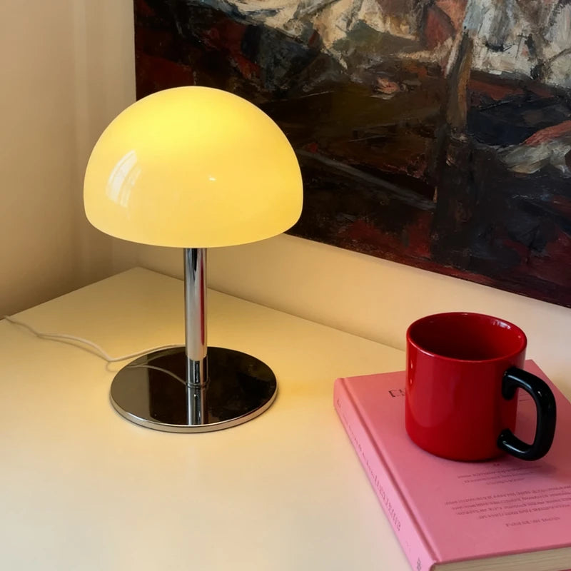 lampe table moderne verre blanc rose interrupteur tactile certifications cem rohs fcc