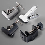 pinces modernes fer aluminium couleurs noir blanc gris fixations certifiées ROHS matériaux ABS