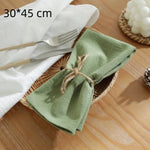 serviettes table classiques coton blanc vert rose jaune beige ruban fini bord rond dimension