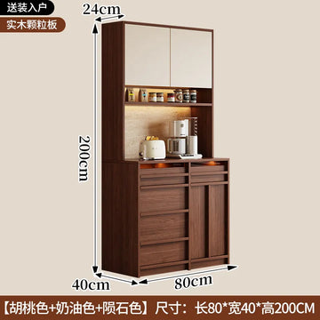 meuble cuisine armoire bois blanc marron étagères modernes minimaliste salon rangement