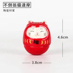 statue daruma gris relief sculpté artisanal traditionnel maison décoration bouddhiste