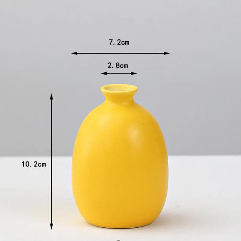 vase moderne céramique jaune sans plante décoration salon hydroponique pot fleur table