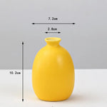 vase moderne céramique jaune sans plante décoration salon hydroponique pot fleur table
