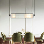 suspension lumineuse moderne minimaliste pendentif noir rectangle métal opaque 2000 82000 lumens