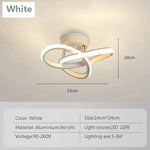 plafonniers modernes led surface montés modes éclairage noir or argent minimalistes télécommande
