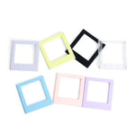 cadres photo aimants transparents modernes rose jaune bleu noir minimalistes