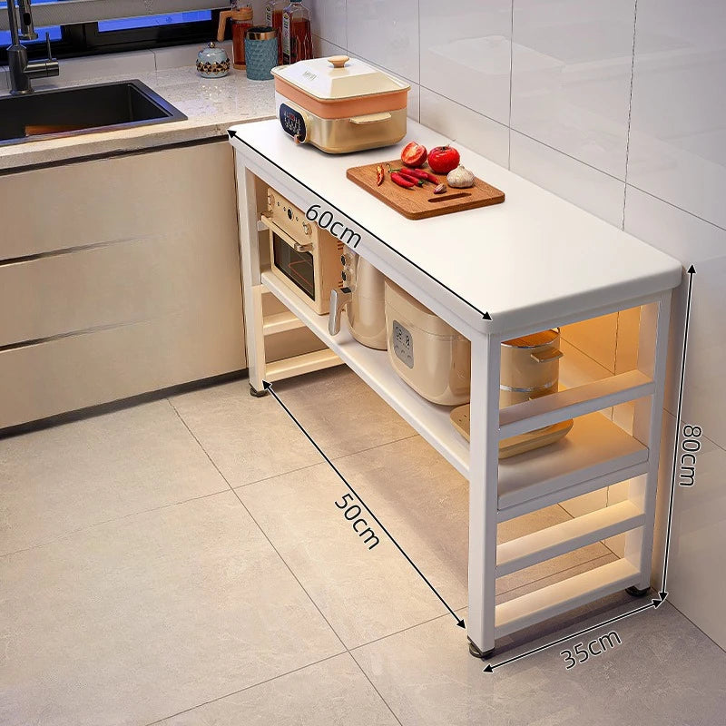 meuble cuisine blanc moderne tiroirs tablettes roulettes multifonctionnel 120cm 60cm 80cm