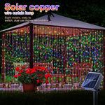 guirlande lumineuse multicolore 300leds solaire moderne extérieur halloween noël