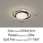 plafonnier led rond moderne cristaux blanc noir marron lampe intérieur élégante