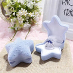 boîte bijoux coquillage blanc rose bleu classique anneaux rangement bague collier