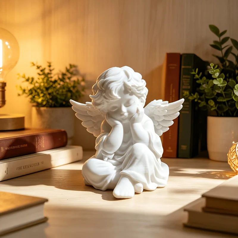 statue ange blanc sculpture détaillée décoration intérieure souvenir mariage ornement anniversaire nouvelle année