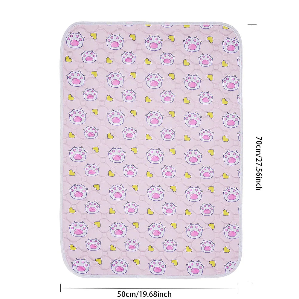 tapis absorbant imperméable chien chat motif pattes coeur lavable antidérapant intérieur moderne bleu