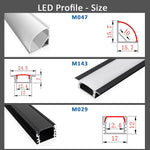 bande led profil aluminium 50cm flexible moderne adhésif opaque silver white