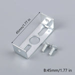 support mural suspension argenté vis fixations industriel 45mm 55mm 65mm 75mm 85mm 95mm 105mm