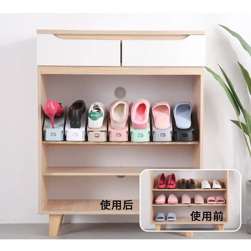support chaussures réutilisable clips moderne noir gris rose bleu vert jaune violet ab