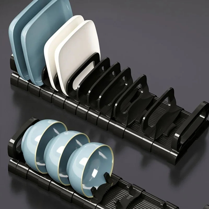 support vaisselle clips réglables moderne respectueux environnement noir blanc plat