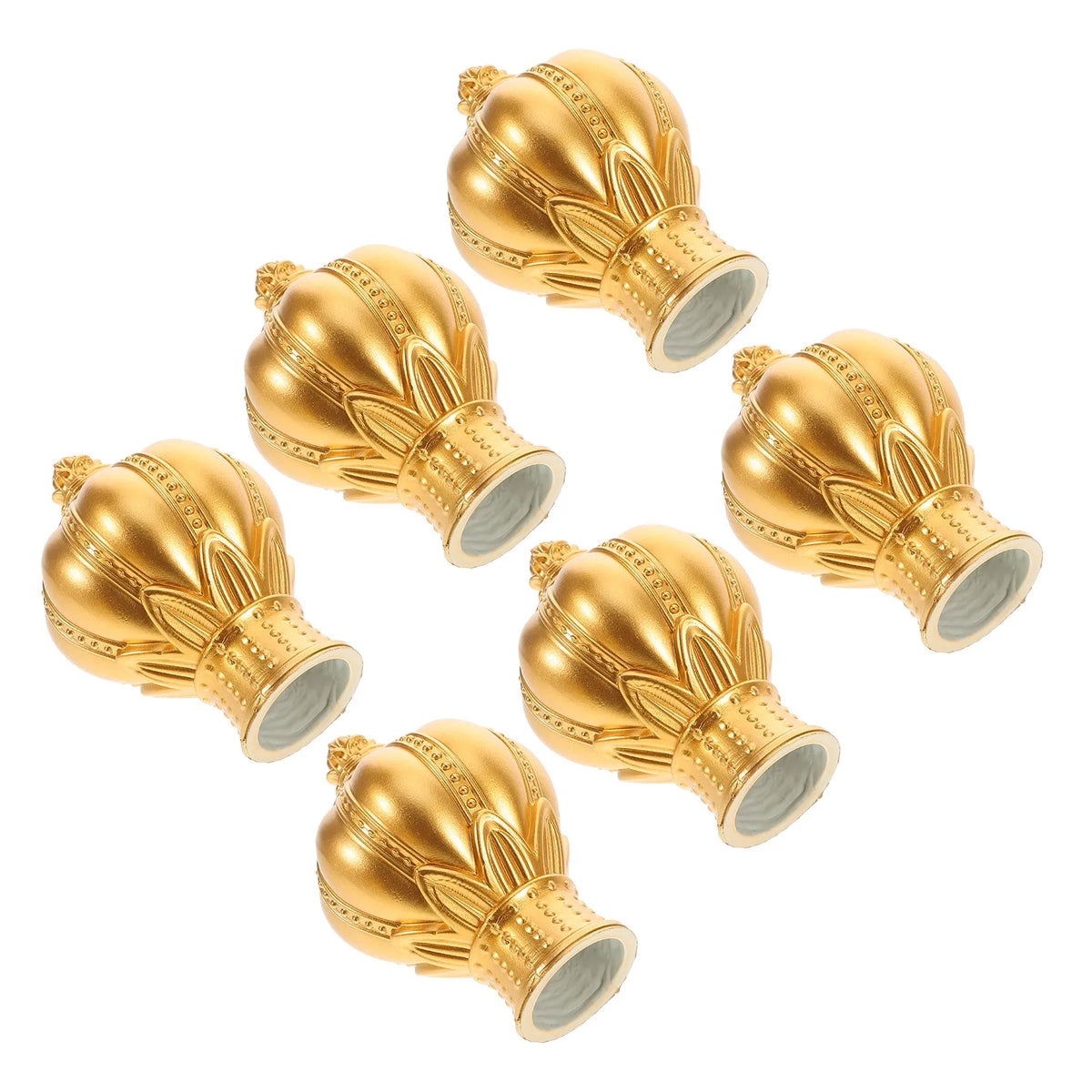pommes pin dorées ornements sculptés finiaux tringle rideau classiques fixations tringle fenêtre