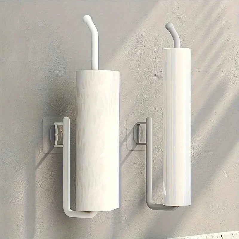 porte serviettes mural adhésif moderne blanc texture marbrée salle bain cuisine support accessoire fixe