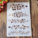 gabarit peinture floral délicat classique opaque bricolage scrapbooking journal decoration