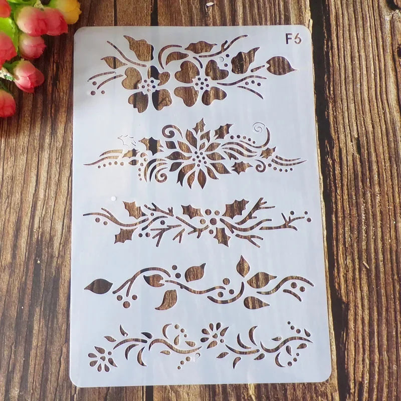 gabarit peinture floral délicat classique opaque bricolage scrapbooking journal decoration