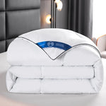 couvre lit hiver blanc moderne léger 220x240cm matelassé poncé polyester
