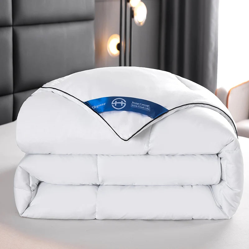 couvre lit hiver blanc moderne léger 220x240cm matelassé poncé polyester