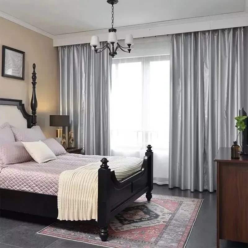 rideau gris moderne opacité uni polyester inclusextérieur chambre salon