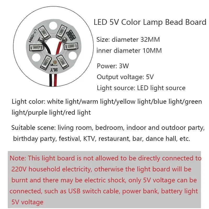 plaque led diamètre 32mm blanc circulaire modernes câbles rouges noirs