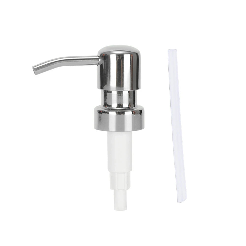 distributeur savon liquide moderne acier inoxydable argenté blanc bouchon remplissage