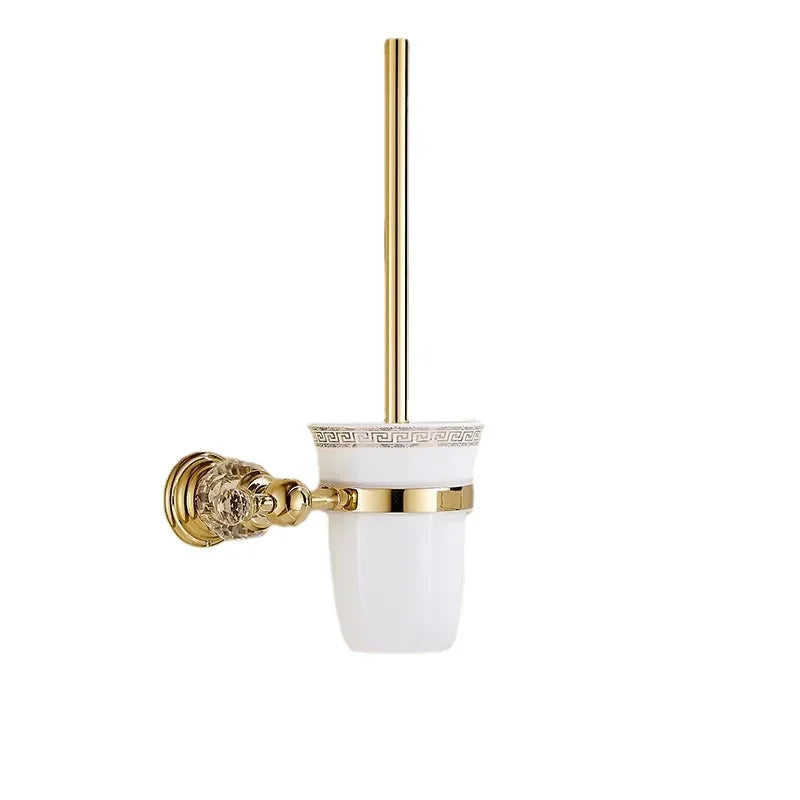 ensemble porte serviettes or élégant porte savon porte serviettes triple barre brosse wc accessoires