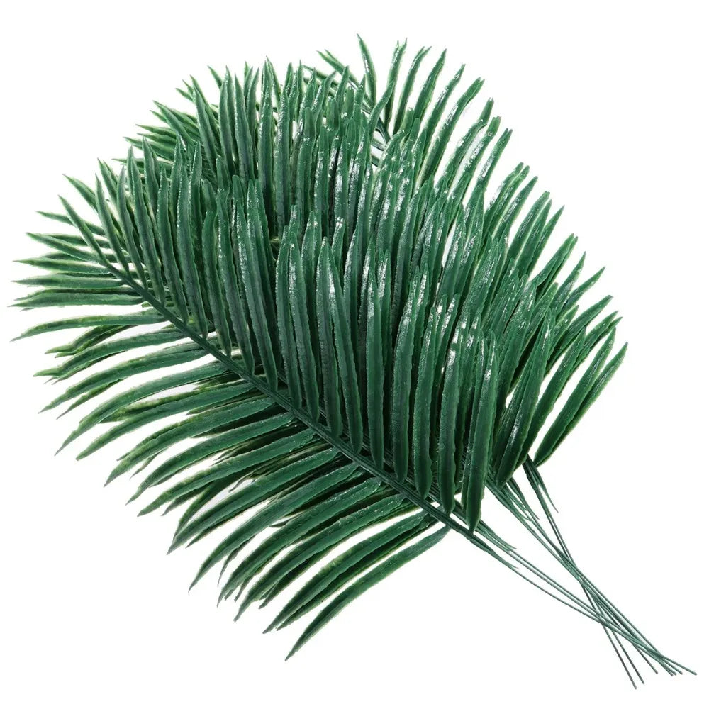 feuilles tropicales artificielles vertes décoration intérieure extérieure mariage anniversaire branches palmes végétales