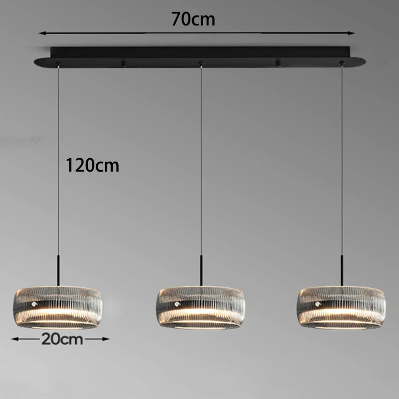 suspension lumineuse moderne transparente reliefs câbles suspendus 90 260V flux lumineux 249 2000