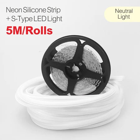 ruban led flexible silicone étanche 12v blanc chaud décoration intérieur salon extérieur