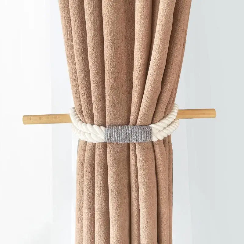 ruban fenêtre tissé blanc bois moderne décoration chambre salon rustic