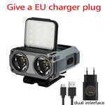 lampe frontale rechargeable led gris clip moderne sécurité équitation vtt nocturne aversion chargeur usb