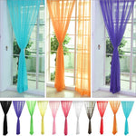 rideau transparent moderne fin vertical plissé couleurs vives turquois orange rouge violet rose blanc