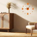 horloge murale moderne minimaliste aiguille numérique adhésive salon chambre déco