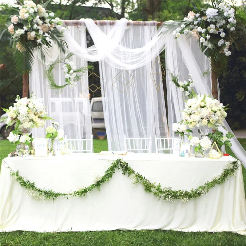rideau mariage transparent tulle polyester blanc lavande noir décoration fête anniversaire