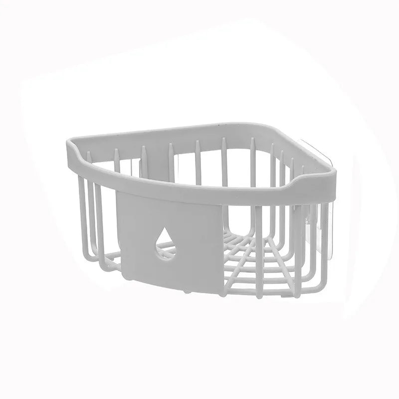 étagère rangement moderne rose pâle support mural adhésif simple structure mailles