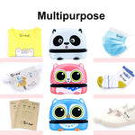 timbres personnalisables dessins animés animaux bleu noir rose blanc jaune gris daisyscrição