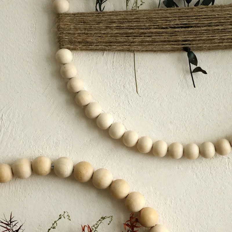 décoration murale bohème bois fleurs séchées jute rustique naturelle chambre