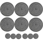 placemats tissés moderne beige marron noir gris clair spirale respectueux environnement