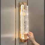 lampe murale moderne or cristal led élégante éclairage ambiance chambre salon