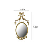 miroir ovale doré orné fleurs vintage baroque chambre coucher décoration murale