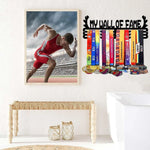 support mural médailles sportif silhouettes joueurs moderne noir fixations murales