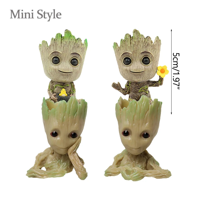 cache pot groot résine vert clair figurine gardiens galaxie décoration maison plante artificielle créatif