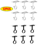 tige rideau noire moderne adhésif vis clips fixations 10mm diamètre